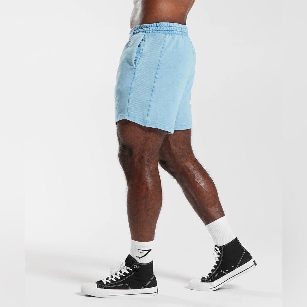 Gymshark Power Washed 5" Shorts - Ozone Blue XS